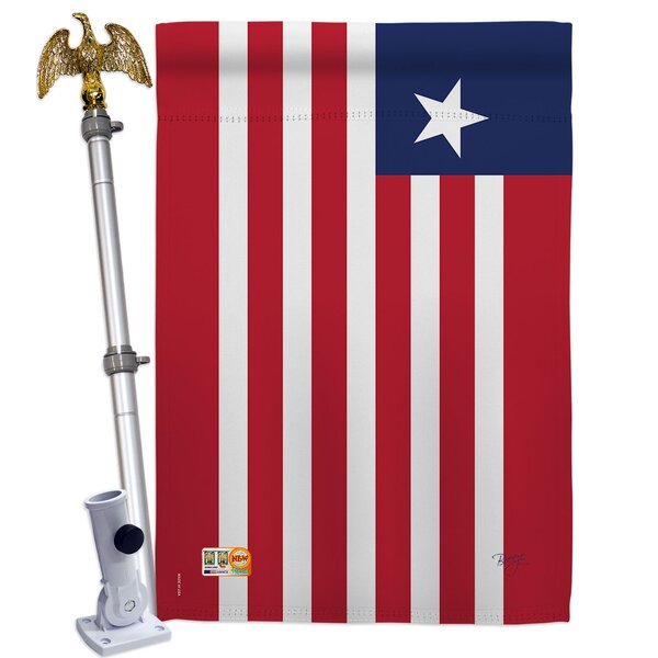 Breeze Decor Double Sided 40 H X 28 W Polyester Flag Set Wayfair   Double Sided 40'' H X 28'' W Polyester Flag Set 